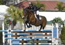 Lorena 90 and Federico Sztyrle, winners of the $20,000 1.50m Jumper Classic, a Peter Llewellyn Photo